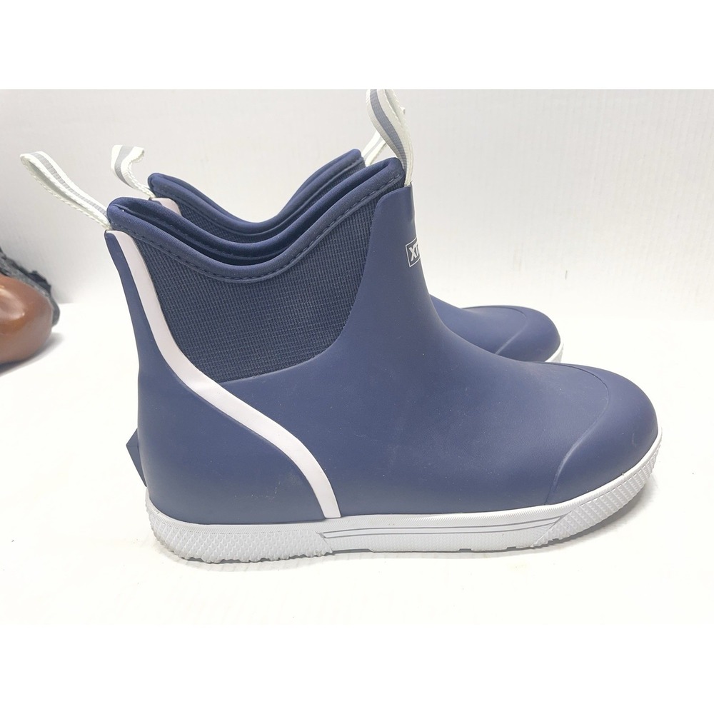 Xtratuf Wheelhouse Ankle Deck Boot Navy/White Mens Size 10 EUC